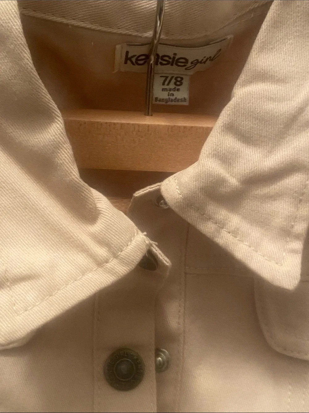 Kensie Neutral Beige Button-Front Mini Dress